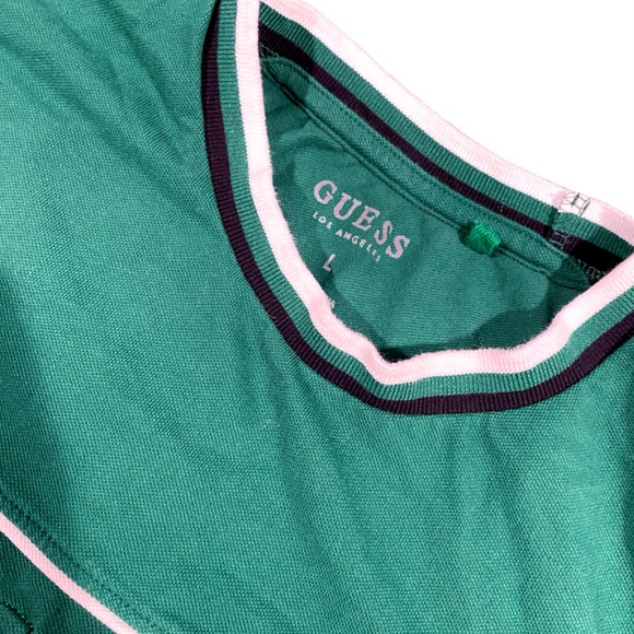 GUESS Men's Green Tee with White Accents - Picture 5 of 5